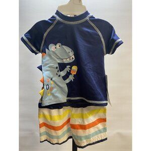 Summer Swim Shorts Baby Dinosaur and Shirt 6 Months Multicolor Freestyle New